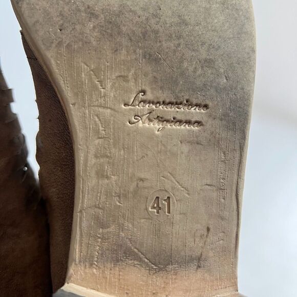 Free People Lost Valley Boot Brown Leather Pointed Toe Ankle Boot Size 10 - Picture 7 of 10